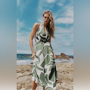 NWOT ZARA Halter Midi Dress Size M